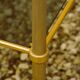 Antique brass serving trolley with smoked glass top, Louis XVI style.