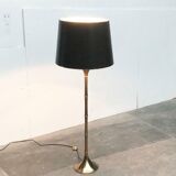 Hollywood Regency bamboo floor lamp by Ingo Maurer for M Design, 1960s.