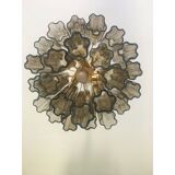 Murano style glass chandelier in Fume'Color, set of 2 or a pair of chandeliers