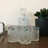 Whisky service glasses and decanter