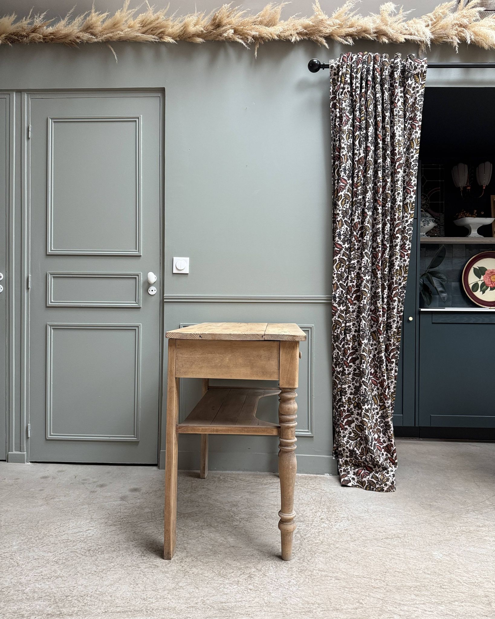 Small restored farmhouse console.