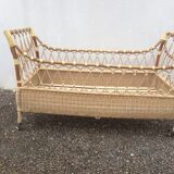 Rattan cot