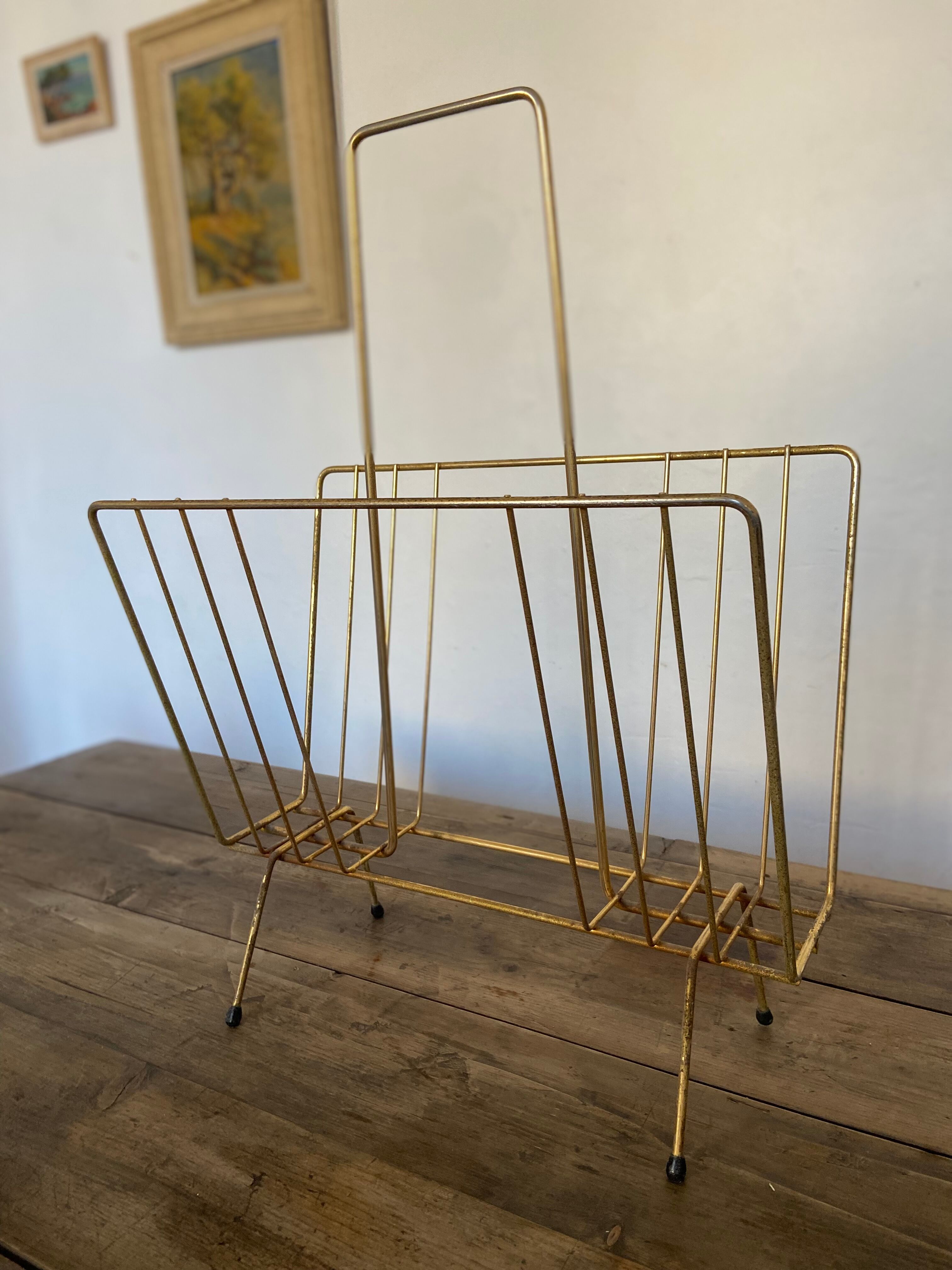 Vintage brass magazine door