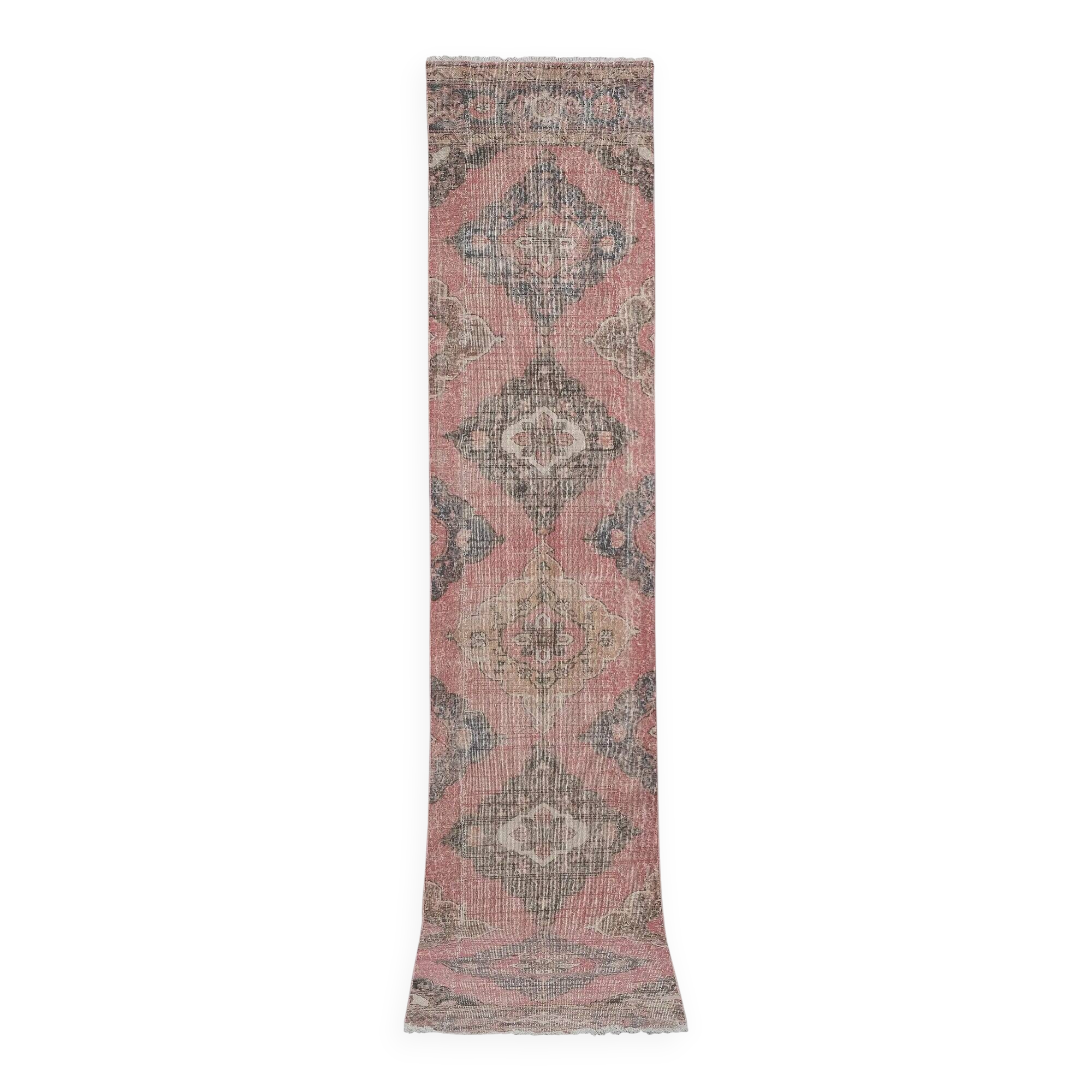 Vintage Turkish hallway rug 80x393 cm