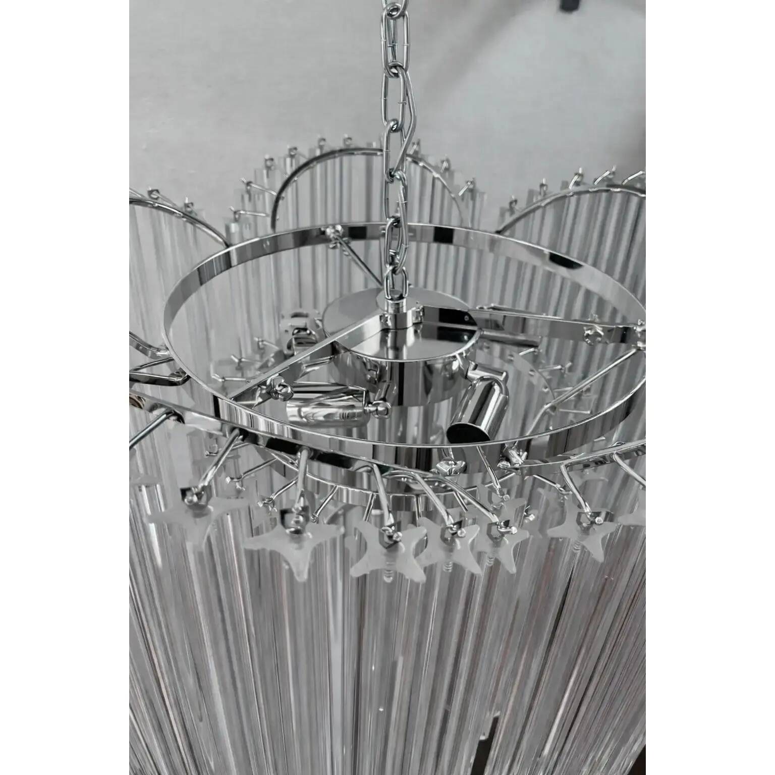 Elegant Mid-Century Murano Glass Sputnik Chandelier – Quadriedro Spiral