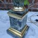 Column lamp base in Corinthian style in Napoleon III green marble.
