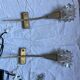 Set of 2 wall lamps type "glass" with switch on the cable via wall sockets