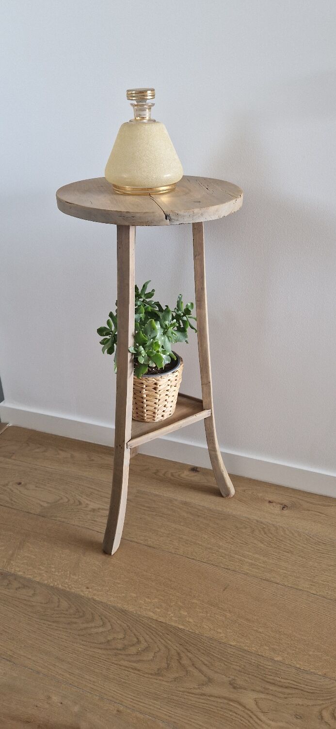 Old pedestal table driftwood