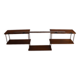 Wall shelf in oak and copper from the 50s