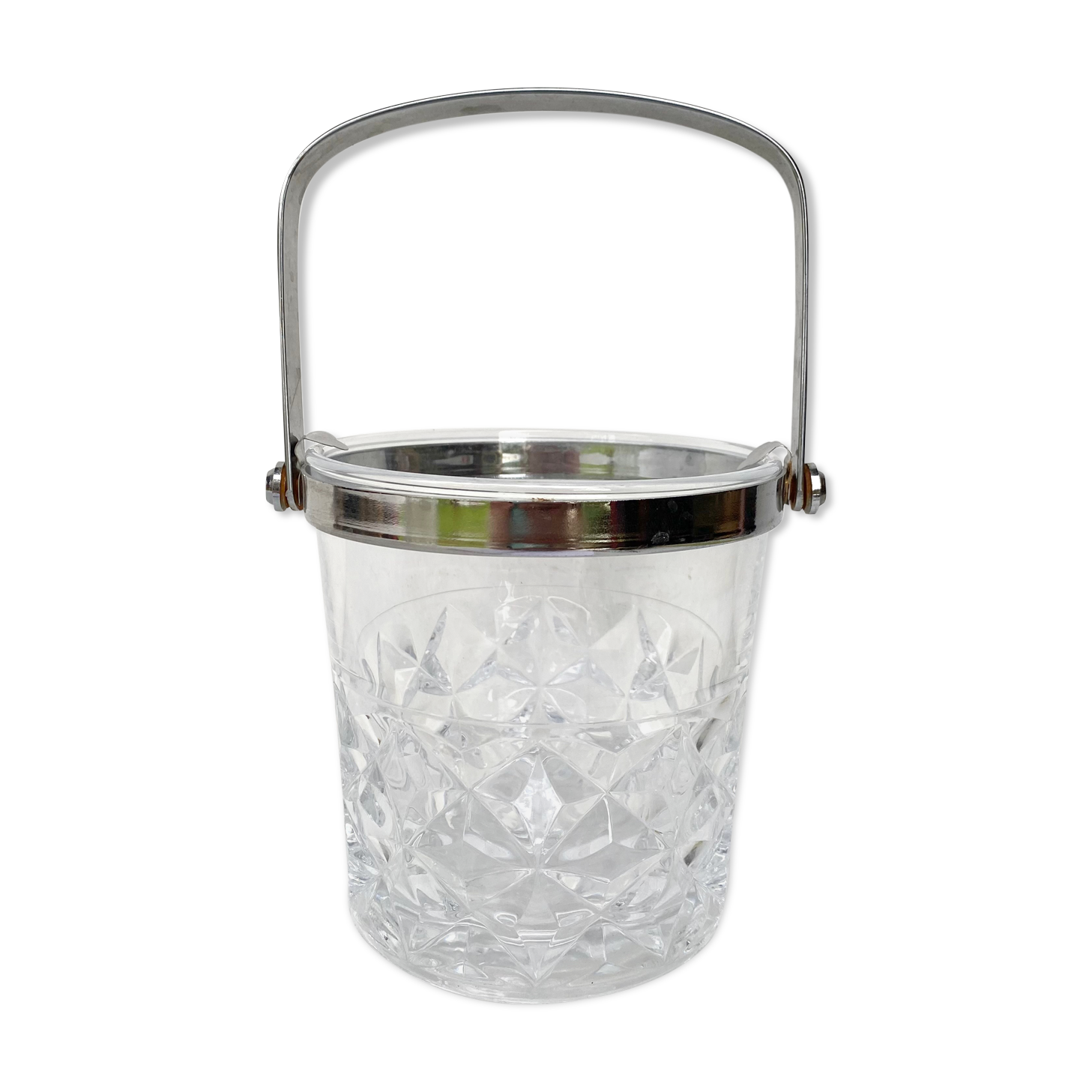 Vintage crystal ice bucket