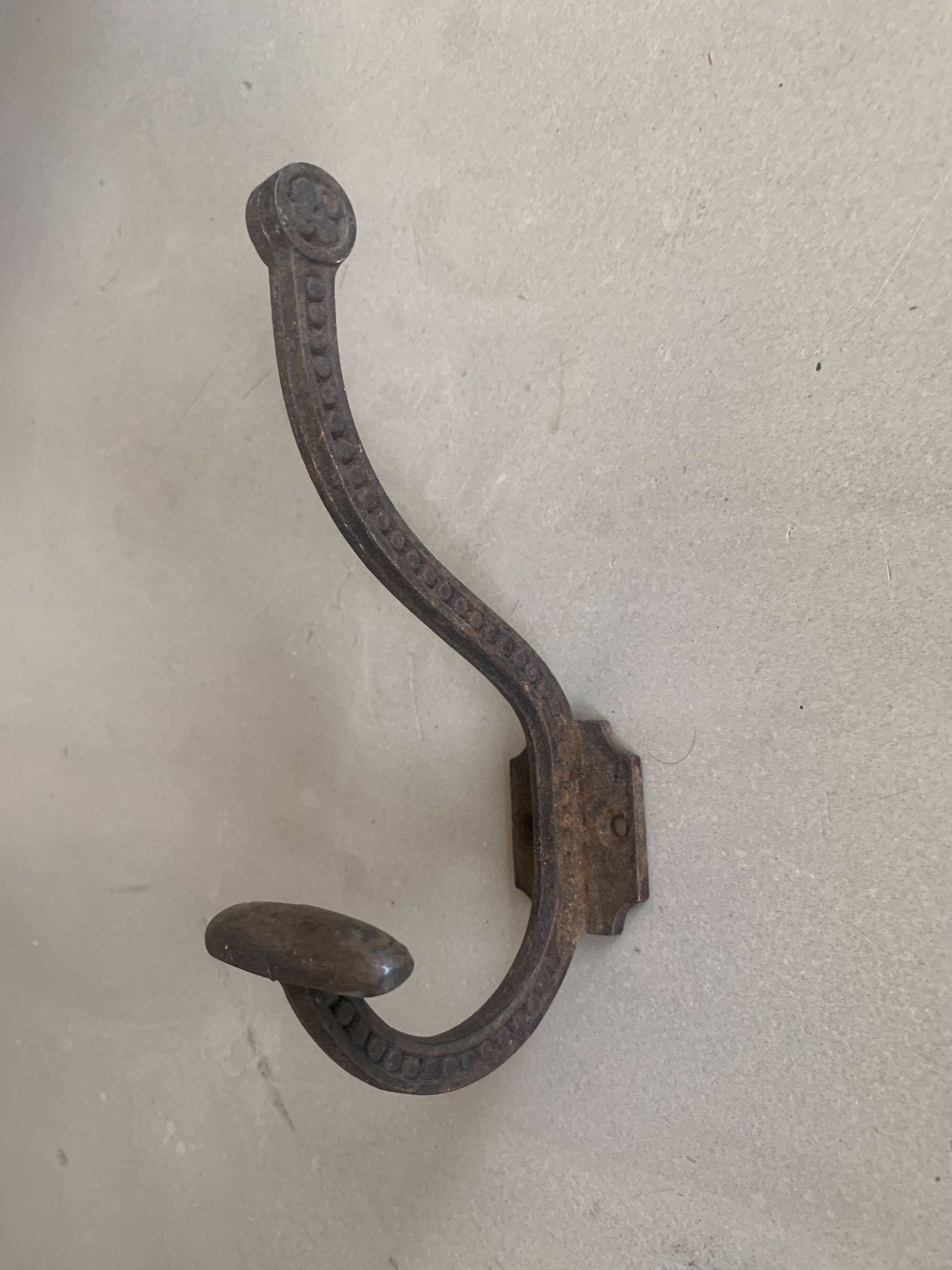 Cast iron coat hook