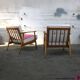 Fauteuil scandinave vintage rose