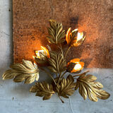 Golden wall lamp foliage