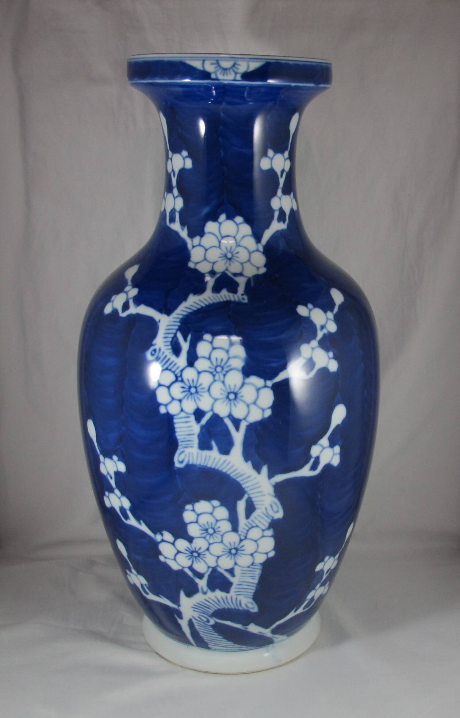 large blue and white porcelain vase Chinese China