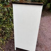 Buffet blanc vintage 2 portes et 2 tiroirs