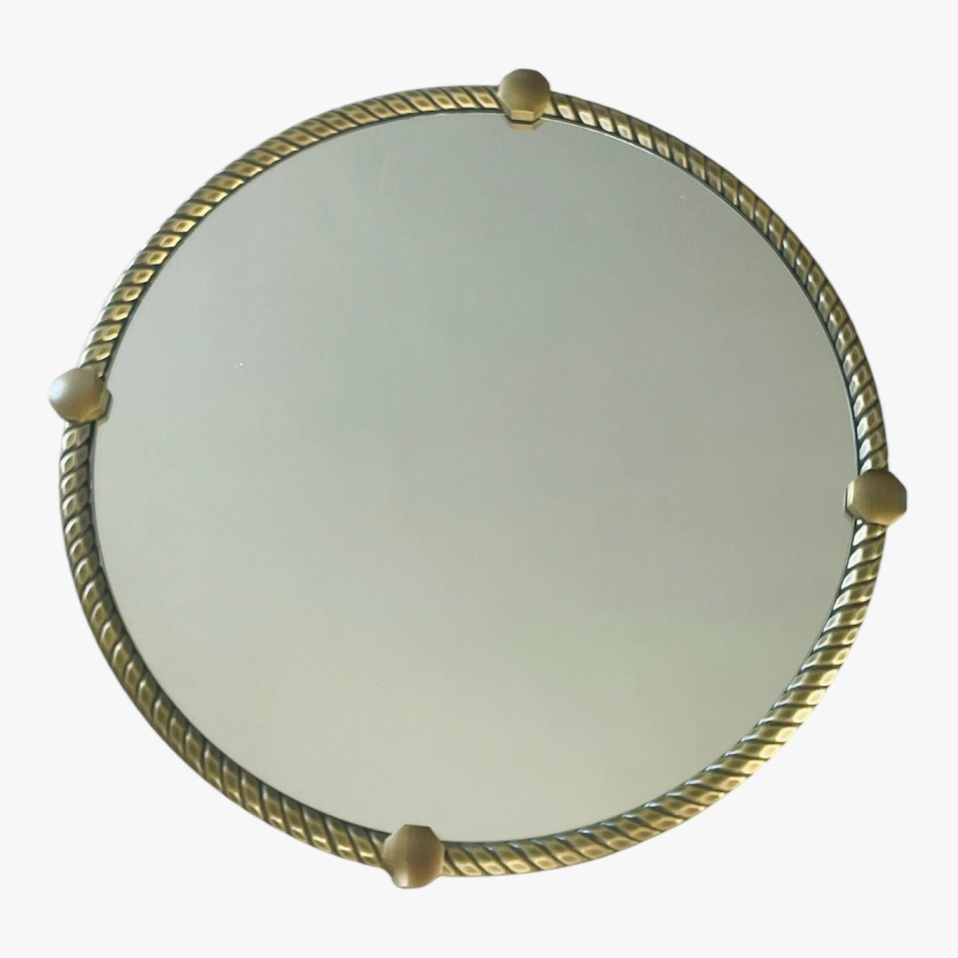 Vintage Twisted Brass Mirror ø 5