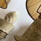 Pair of Arlus torchlight wall light in art deco plaster 1950