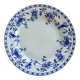 Large round antique plate, blue and white Dresden porcelain.