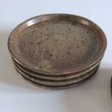 Set of 8 pyrite stoneware plates