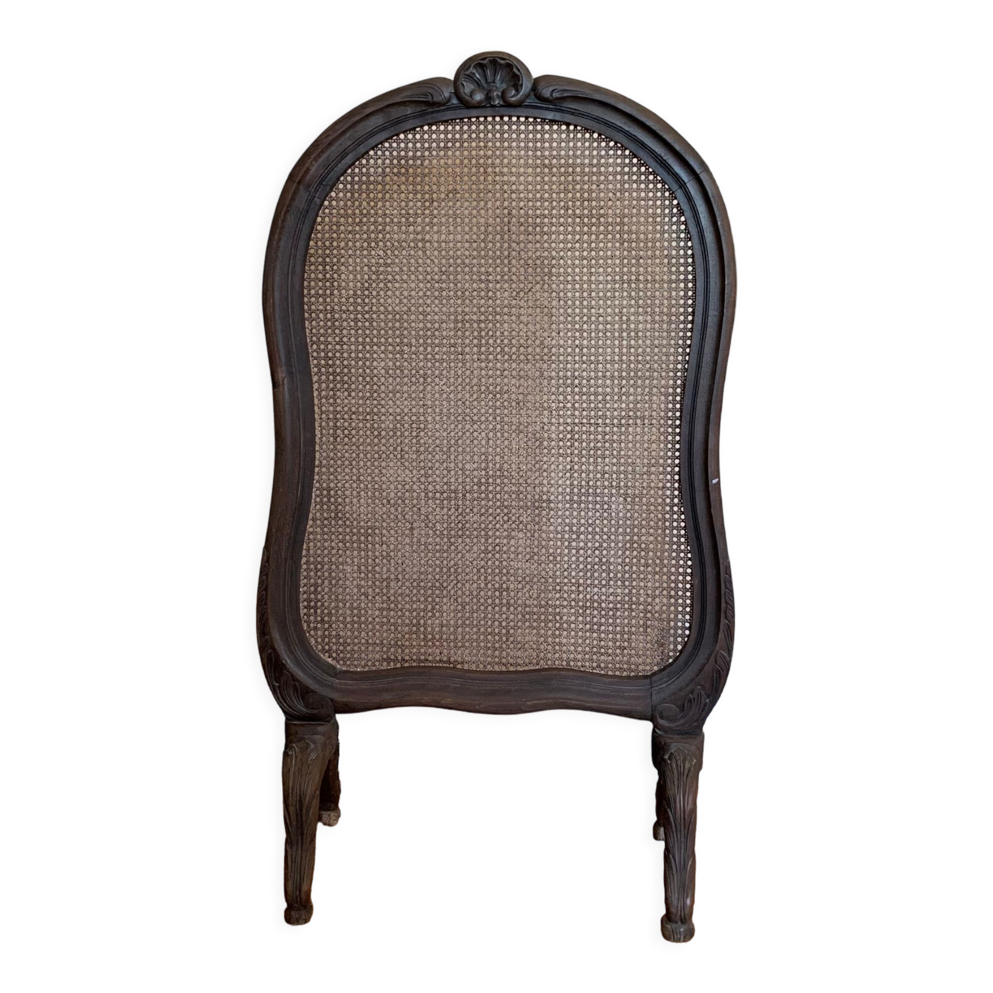 Pare feu en bois et cannage