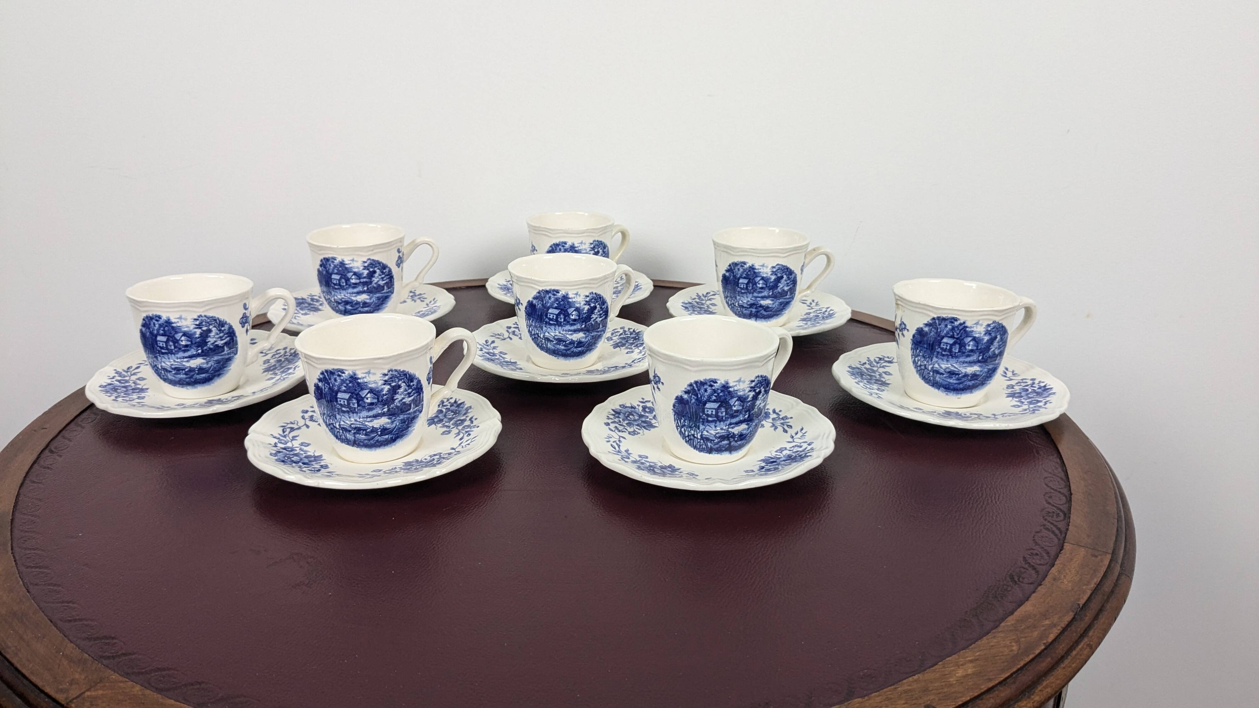 16-piece ceramic coffee set from Sarreguemines