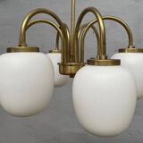 Danish Modernist 6 Arm Chandelier by LYFA