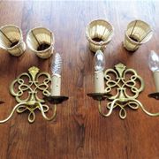 Paire d'appliques 1970 en laiton