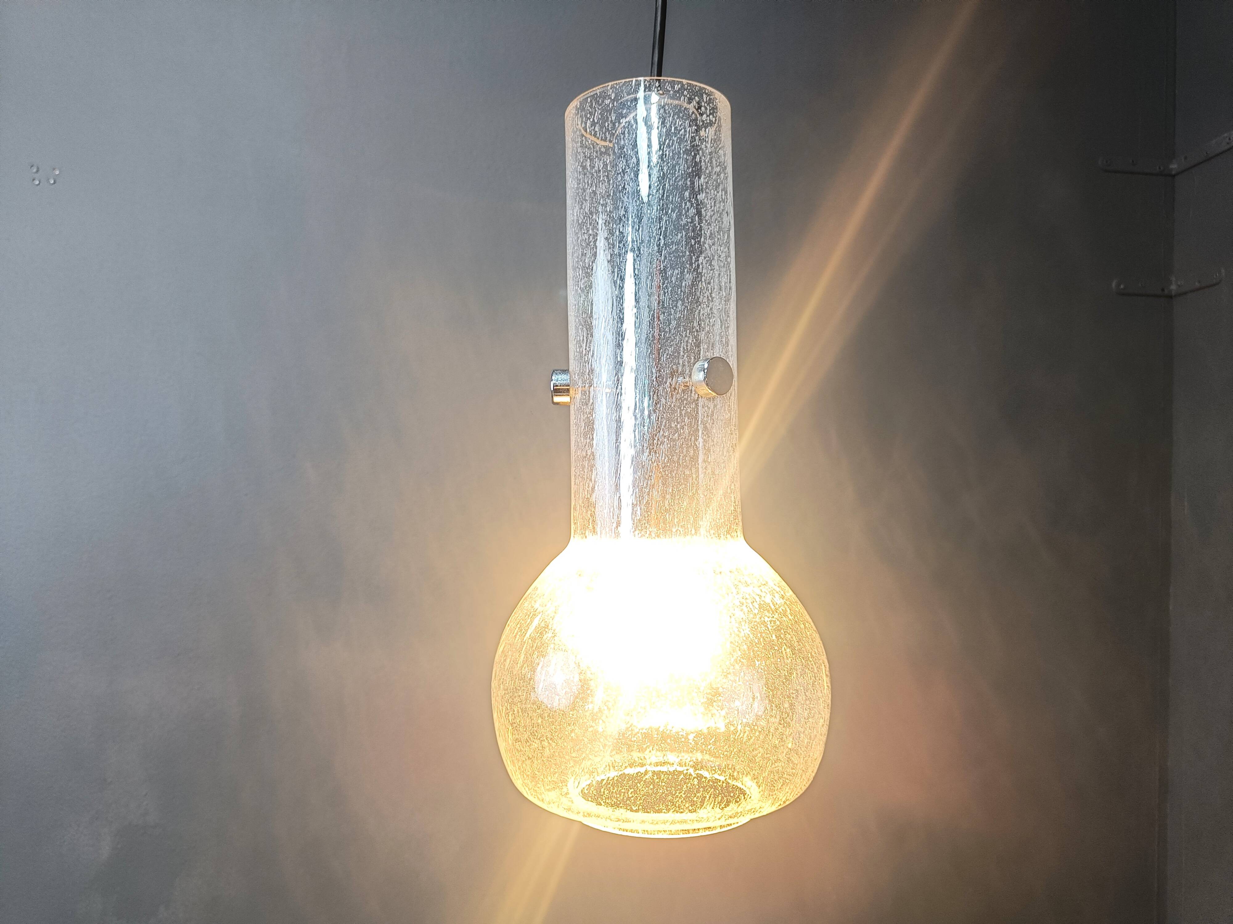 Vintage murano glass pendant light, 1970s