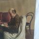 Painting Lenin in the armchair of Smolny, Soviet era