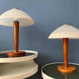 Post modern mushroom table lamp - art nouveau glass table lamp