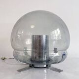 Vintage Lamp • Chrome Steel • Perforated Metal • Glass • 1970