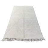 Large Berber carpet white diamond 200x320 cm
