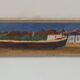 Swedish Oil on Canvas – “Boat” by Thord Leonard – Vintage & Framed