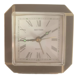 Vintage quartz alarm clock brand Rhythm