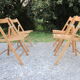 Série de 4 chaises pliantes en hêtre massif