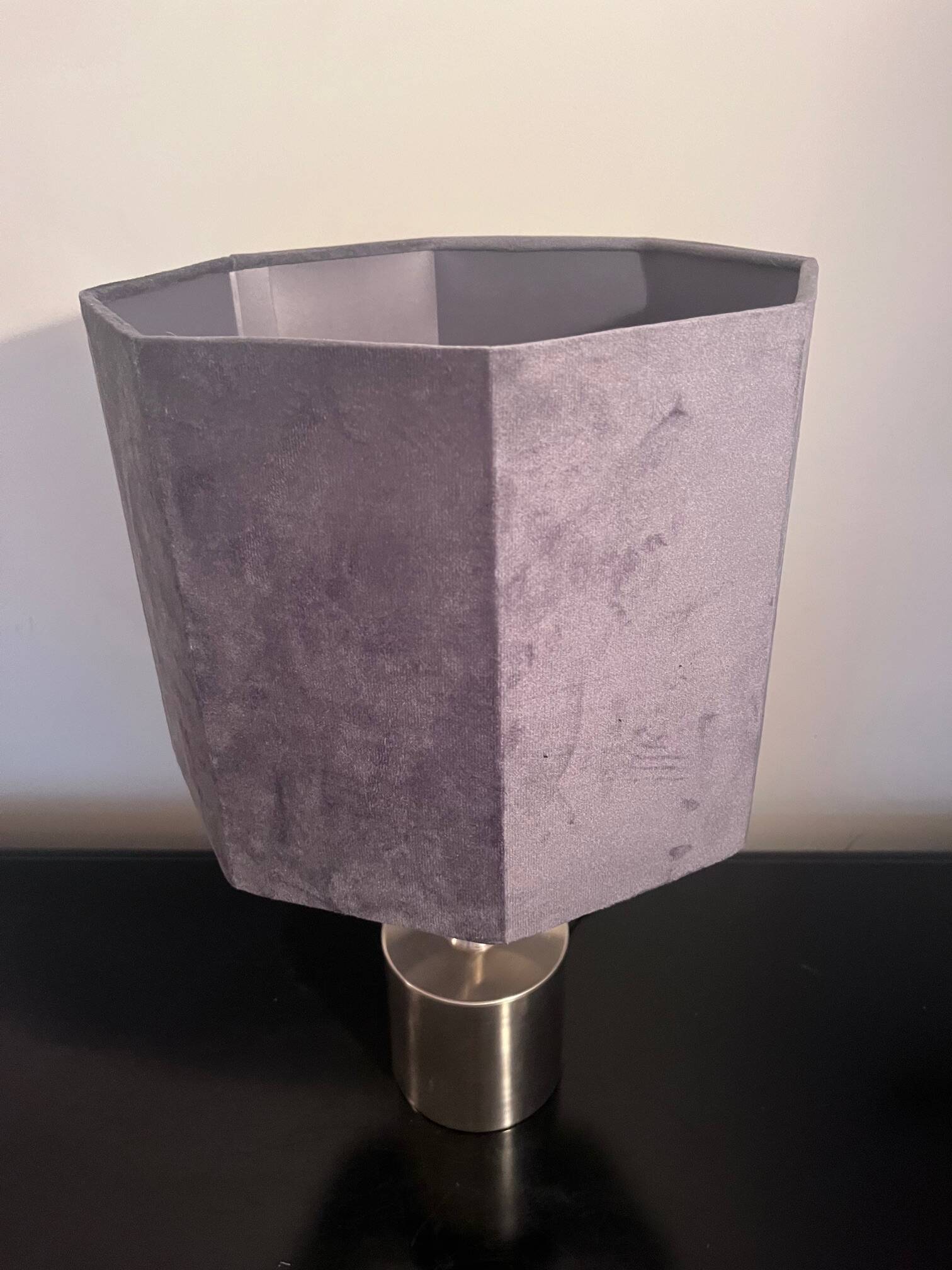 Barbier brushed steel lamp