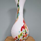 Large vintage vase in colored opaline glass, 1960s-70s