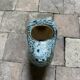 Turquoise glazed ceramic vase or pitcher – vintage brutalist style