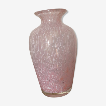 Pink glass vase