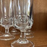 Flûtes à champagne années 70 cristal d’Arques série B : lot de 6