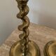 Pair of bronze torch candlesticks 1900