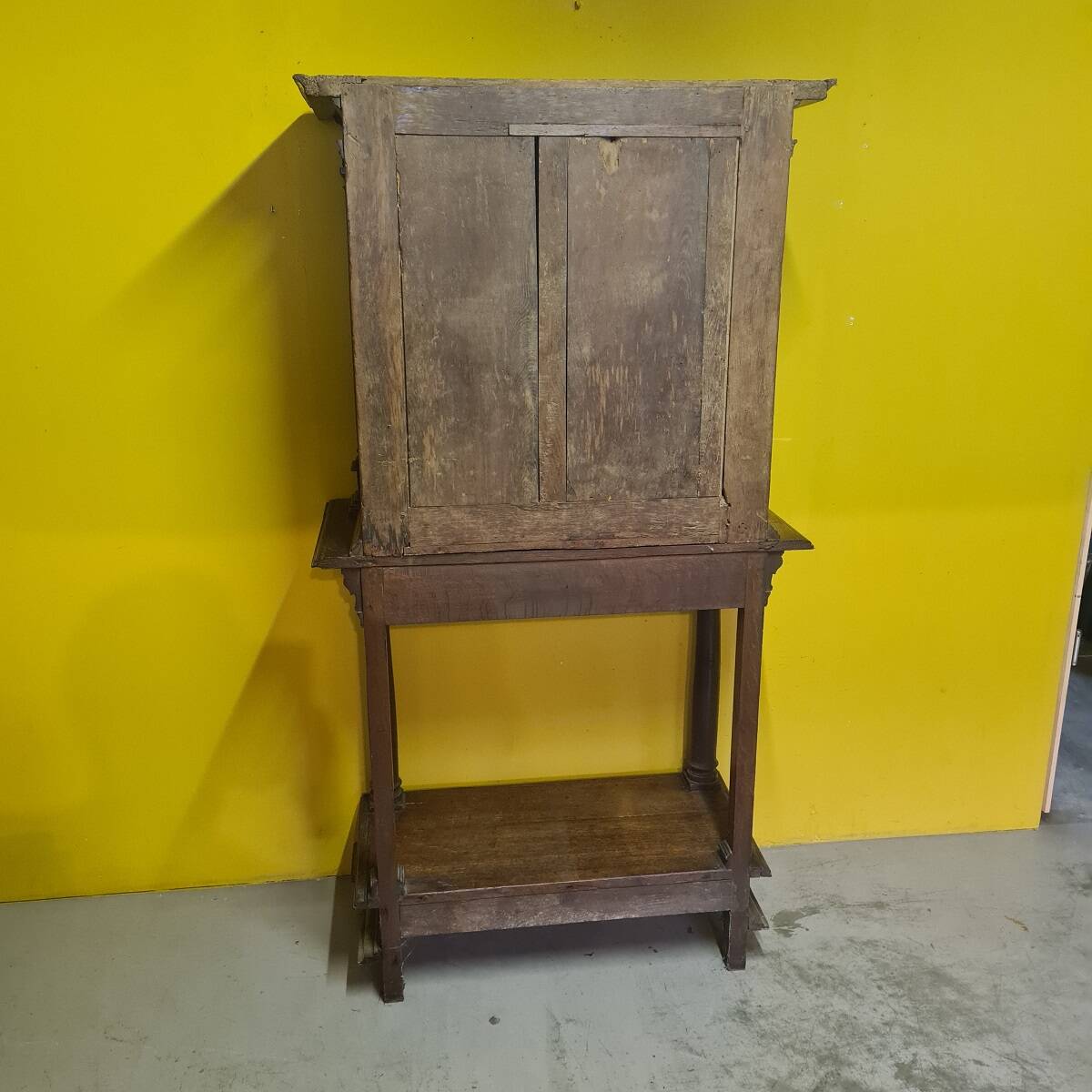 Antique French Oak Table Cabinet, Partly 18th Century