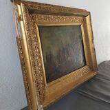 Animated landscape oil on canvas Italian School late eighteenth