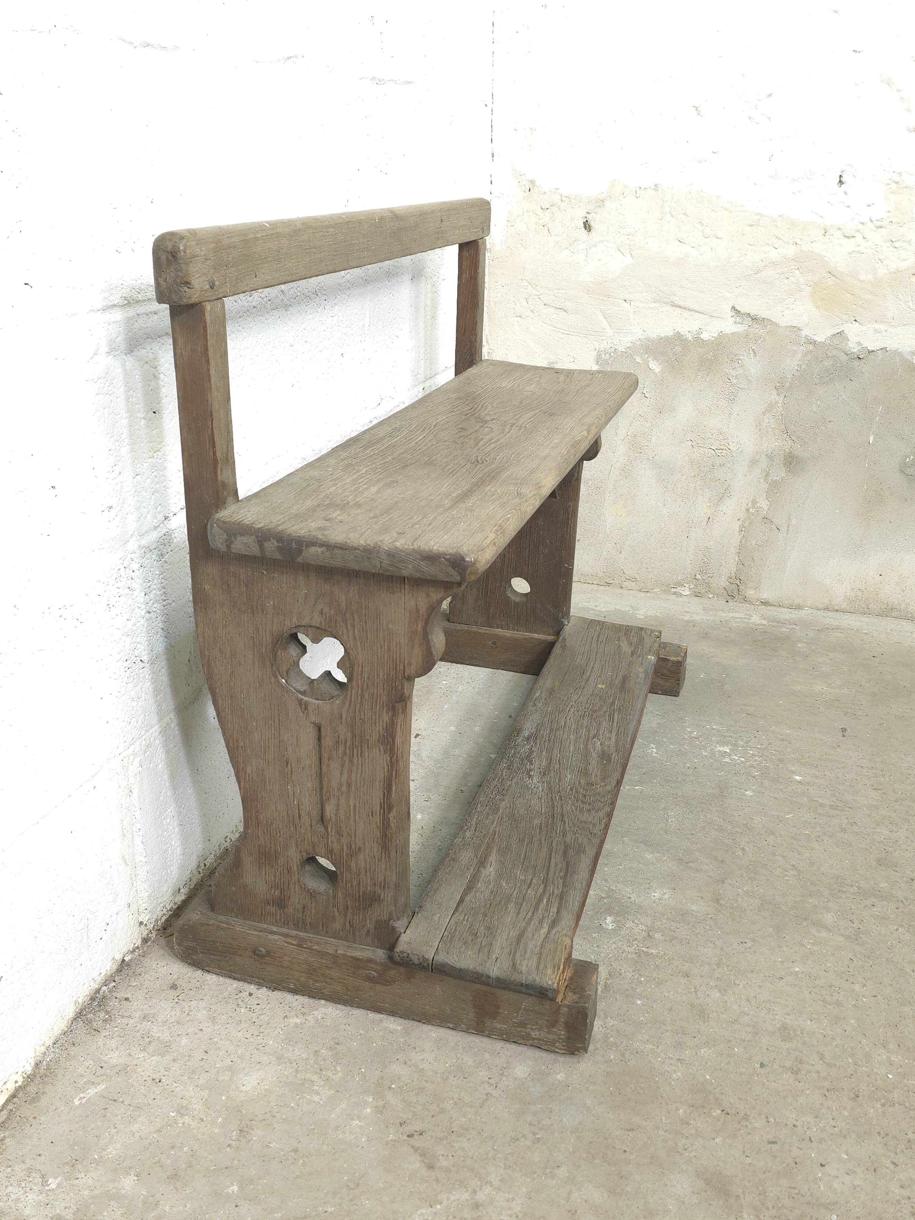 Banc d'école ancien début 20ème