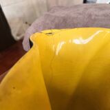 20th Century Elchinger Yellow And Black Vase