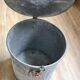 Old large zinc pot with lid / vintage Dimensions: 29x26