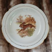 5 antique deep plates in porcelain