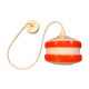 Suspension opaline orange et blanche verre années 60