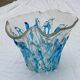 Vase bleu et transparent Costantini années 80 Murano