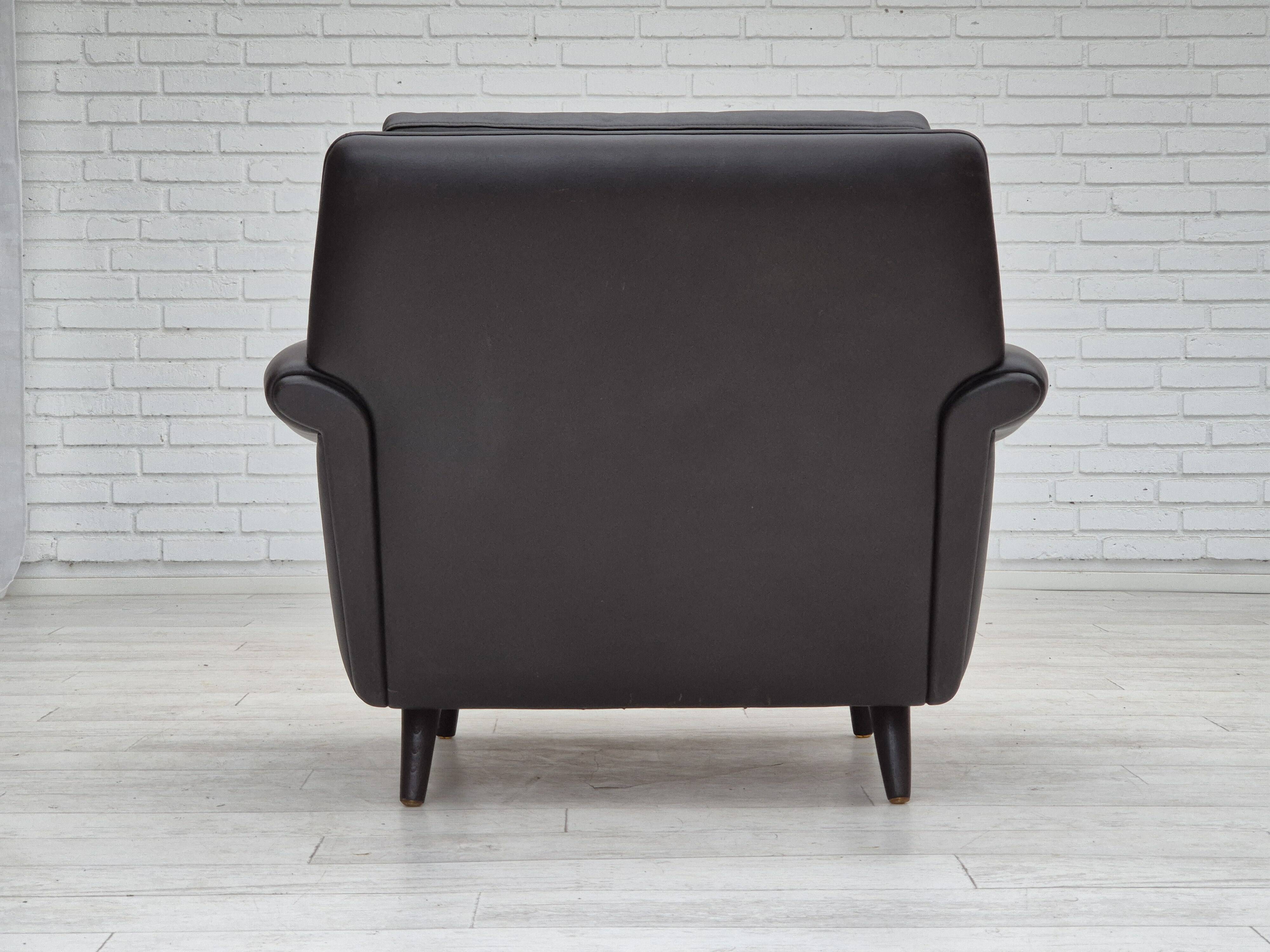 1960s, Danish design by Aage Christiansen, model "Diplomat", lounge chair with footstool.